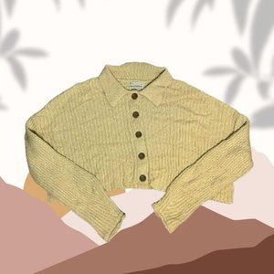 Cream Urban Outfitters Cropped Sweater